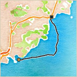 Track from Cala Talamanca to Santa Eulalia